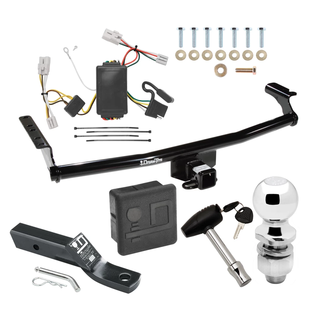 Trailer Tow Hitch For 01-06 Hyundai Santa Fe All Models Deluxe Package Wiring 2" Ball and Lock