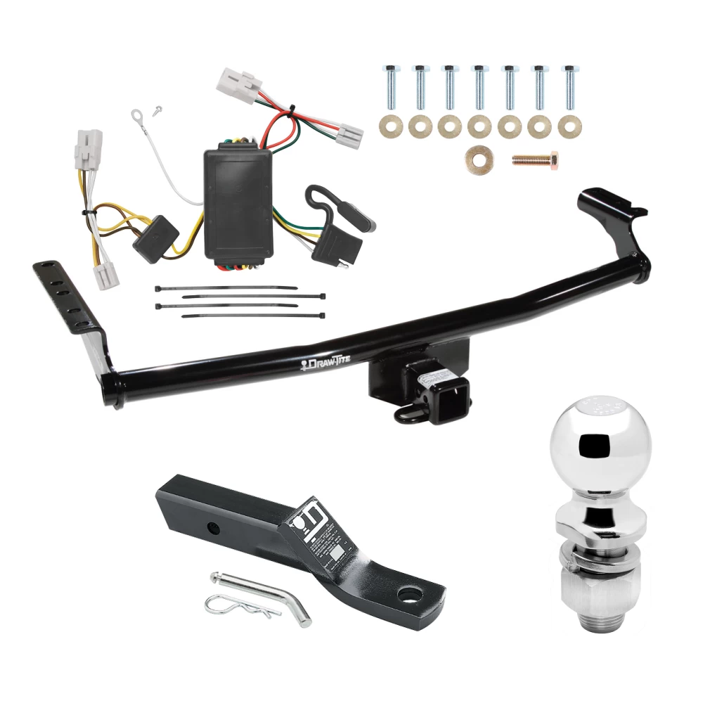 Trailer Tow Hitch For 01-06 Hyundai Santa Fe Complete Package w/ Wiring and 2" Ball