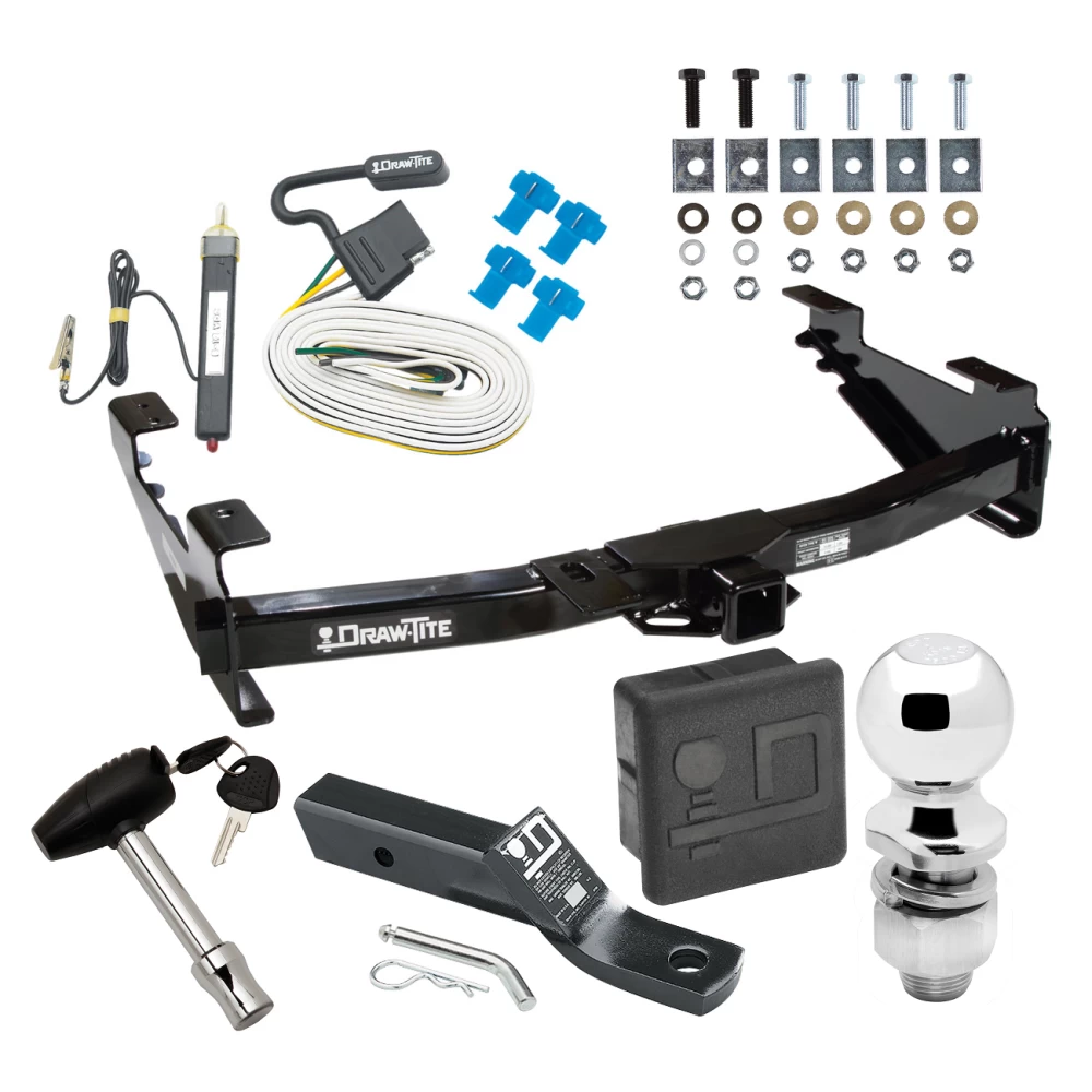 Trailer Tow Hitch For 01-10 Chevy Silverado GMC Sierra 2500 HD 3500 HD 07-07 Classic Complete Package w/ Wiring and 2" Ball