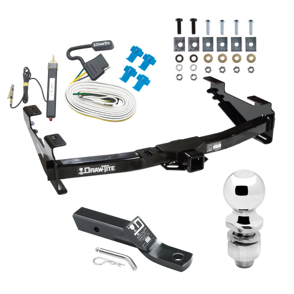 Trailer Tow Hitch For 01-10 Chevy Silverado GMC Sierra 2500 HD 3500 HD 07-07 Classic Complete Package w/ Wiring and 2" Ball