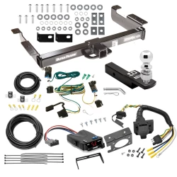 Class 5 2" Receiver Hitch For 03-27 Chevy Express GMC Savana 1500 2500 3500 w/ Draw-Tite Trailer Brake Control 7-Way RV Wiring Complete System Receiver 2-5/16" Tow Ball