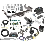 Class 5 2" Receiver Hitch For 03-27 Chevy Express GMC Savana 1500 2500 3500 w/ Tekonsha Prodigy P3 Trailer Brake Control 7-Way RV Wiring Breakaway Battery Charger Complete System Tri-Tow-Ball 1-7/8" 2" 2-5/16"