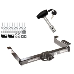 Trailer Tow Hitch For 96-27 Chevy Express GMC Savana Van Except Cutaway Models w/ Security Lock Pin Key