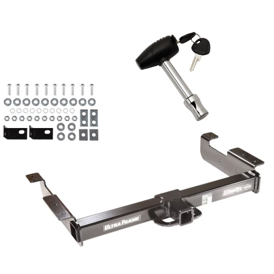 Trailer Tow Hitch For 96-27 Chevy Express GMC Savana Van Except Cutaway Models w/ Security Lock Pin Key