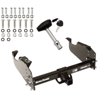 Trailer Tow Hitch For Cab and Chassis Pickups Fits 63-25 Chevy GMC Ford Dodge Ram w/ 34" or Cab & Chassis Frames w/ Security Lock Pin Key