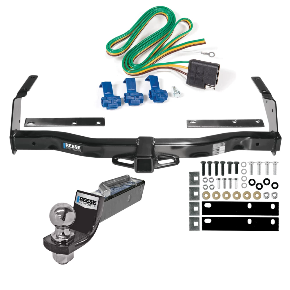 Reese Trailer Tow Hitch For 78-00 Dodge Van Complete Package w/ Wiring and 2" Ball