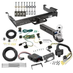 Class 5 2-1/2" Receiver Hitch For 03-14 Chevy Express GMC Savana 1500 03-25 2500 3500 w/ Draw-Tite Trailer Brake Control 7-Way RV Wiring Complete System Receiver 2-5/16" Tow Ball