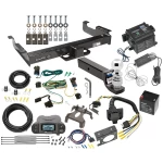 Class 5 2-1/2" Receiver Hitch For 03-14 Chevy Express GMC Savana 1500 03-25 2500 3500 w/ Tekonsha Prodigy P3 Trailer Brake Control 7-Way RV Wiring Breakaway Battery Charger Complete System Receiver 2-5/16" Tow Ball