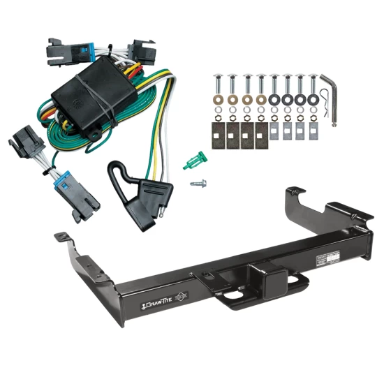 Class 5 Trailer Tow Hitch For 00-02 Chevrolet Express GMC Savana 1500 2500 3500 w/ Wiring Harness Kit