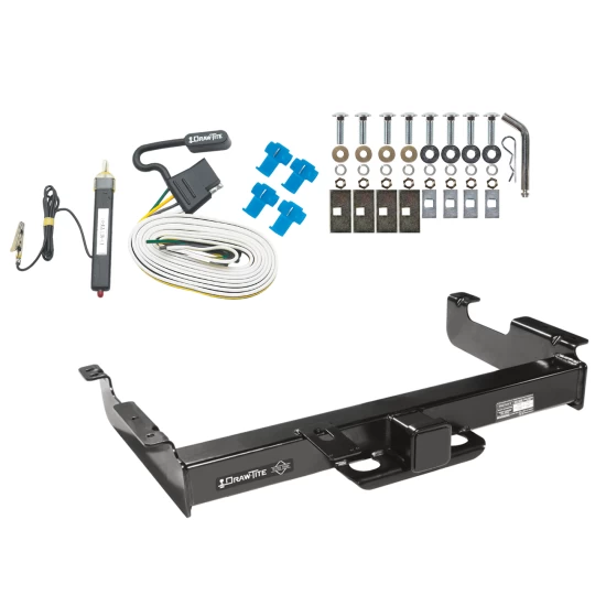 Class 5 Trailer Tow Hitch For 03-27 Chevy Express GMC Savana 1500 2500 3500 w/ Wiring Harness Kit