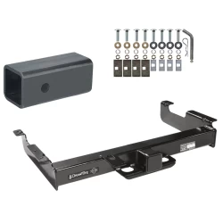 Class 5 Trailer Tow Hitch For 96-27 Chevy Express GMC Savana Van Except Cutaway Models w/ 2-1/2" to 2" Ball Receiver Opening Reducer