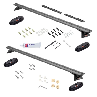 Rola 165lb 51" Roof Rack Cross Bars w/ Keys For Sheetmetal Surfaces Truck Cabs Camper Sheells Hard Tonneau Covers RV and Pop-up Camper tops