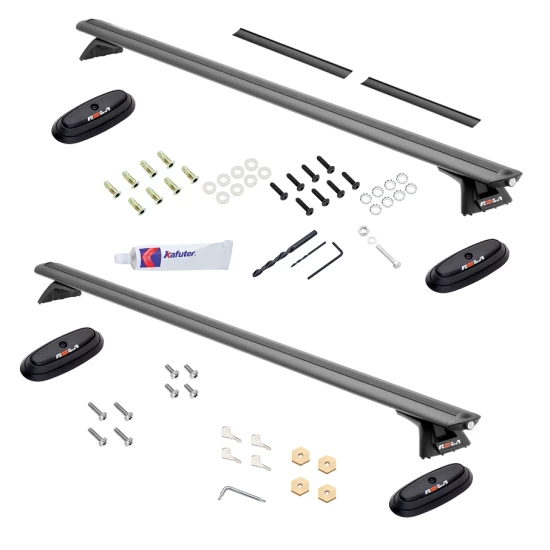 Rola Roof Rack For 99-04 Chevy S10 GMC Sonoma All Styles 55" Aluminum Cross Bars Lockable Covers Removeable Anchor Point