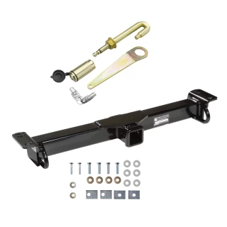 Front Mount Trailer Tow Hitch For Draw-Tite Front Mount Trailer Hitch For 87-95 Jeep Wrangler YJ 97-06 Wrangler TJ All Models w/ J-Pin Anti-Rattle Lock