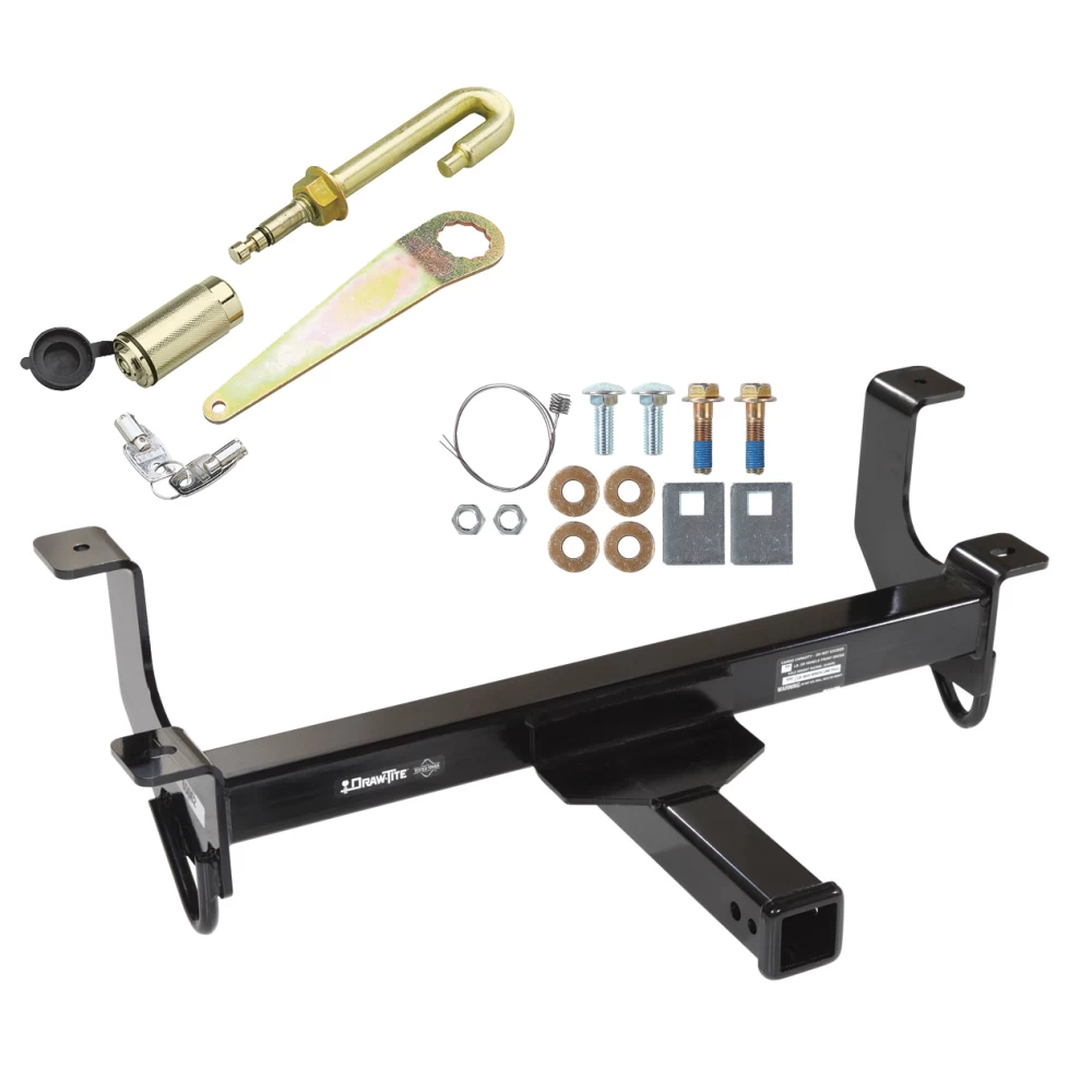 Front Mount Trailer Tow Hitch For Draw-Tite Front Mount Trailer Hitch For 09-18 Dodge Ram 1500 19-24 Ram 1500 Classic w/ J-Pin Anti-Rattle Lock