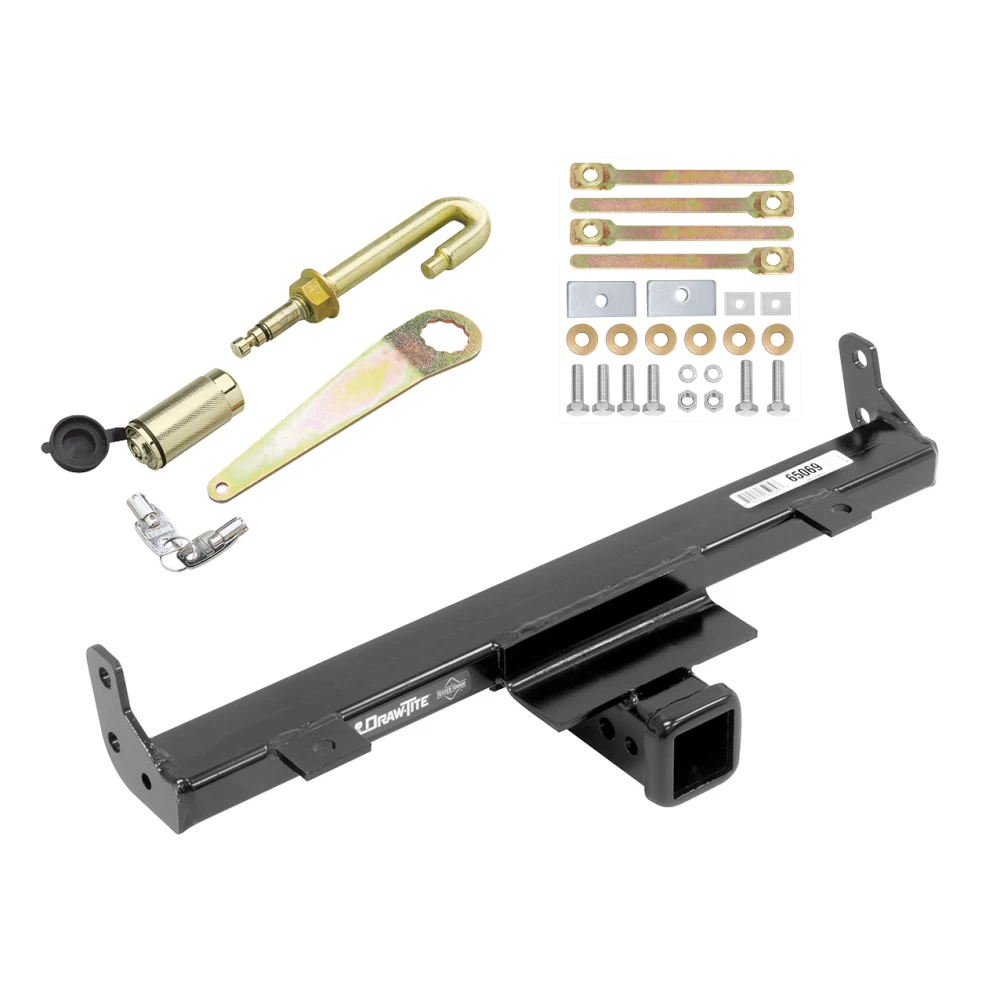 Front Mount Trailer Tow Hitch For Draw-Tite Front Mount Trailer Hitch For 07-18 Jeep Wrangler JK All Models w/ J-Pin Anti-Rattle Lock