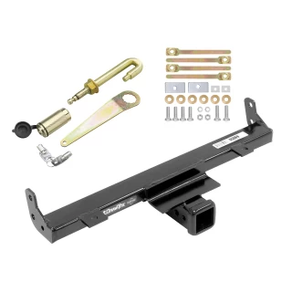 Front Mount Trailer Tow Hitch For Draw-Tite Front Mount Trailer Hitch For 07-18 Jeep Wrangler JK All Models w/ J-Pin Anti-Rattle Lock