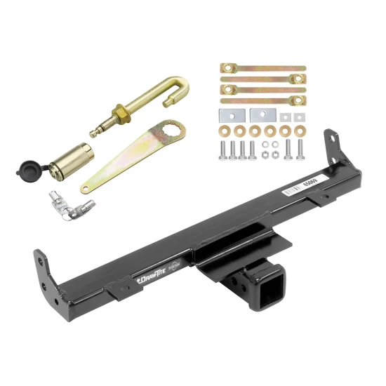 Front Mount Trailer Tow Hitch For Draw-Tite Front Mount Trailer Hitch For 07-18 Jeep Wrangler JK All Models w/ J-Pin Anti-Rattle Lock