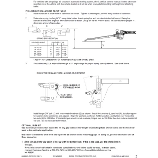66542 Reese Weight Distribution Trailer Hitch Kit 12000 lbs. Capacity Shank Included Reese 12K Trailer Weight Distribution Hitch Trunnion Spring Bars Adjustable Shank, 1,200 lbs TW, Brackets, Hardware Travel Trailer Load Equilizing Hitch