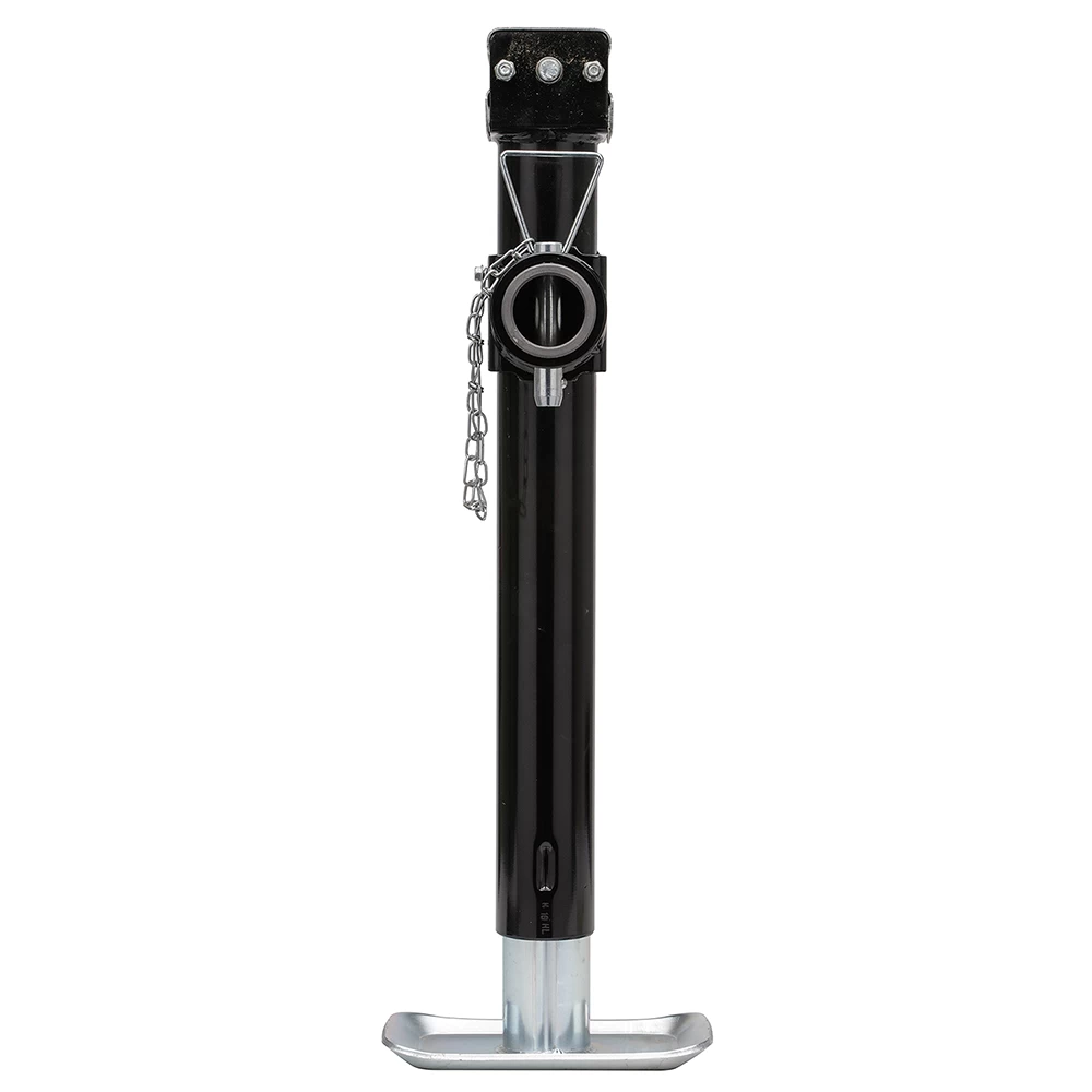 Reese 5K Pipe Mount Swivel Trailer Jack, Sidewind, Zinc and Black Powdercoat Finish