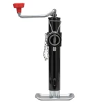 Reese 5K Topwind Pipe Mount Swivel Trailer Jack, Black Powdercoat, Zinc Finish