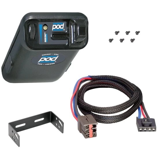 Brake Control Unit Mounting hardware and bracket Vehicle specific Plug and Play Wiring Adapter 74377 3035 Pro Series Reese POD Trailer Brake Control 97-12 Expedition Plug Play Wiring Adapter Eletric Trailer Brakes Module Box Controller Brakeman Compact R Reese POD Trailer Brake Control for 97-12 Ford Expedition w/ Plug Play Wiring Adapter Eletric Trailer Brakes Module Box Controller Brakeman Compact Reese