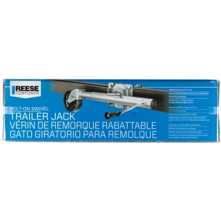 Reese 1000 lbs Trailer Jack, Zinc Wheel, Snap Ring Swivel, for Marine Use