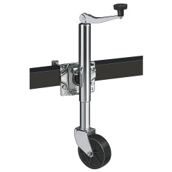 Reese 600 lbs Trailer Jack 6" Wheel Zinc Bolt-Thru Swivel 10" Lift Corrosion Resistant Bolt-On for Marine Boat and Recreational Applications