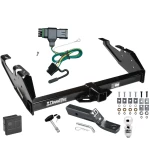 Trailer Tow Hitch For 88-00 Chevy GMC C/K Pickup Standard or Step Bumper Deluxe Package Wiring 2" Ball and Lock