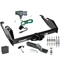 Trailer Tow Hitch For 88-00 Chevy GMC C/K Pickup Standard or Step Bumper Deluxe Package Wiring 2" Ball and Lock