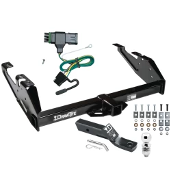 Trailer Tow Hitch For 88-00 Chevy GMC C/K Pickup Standard or Step Bumper Complete Package w/ Wiring and 2" Ball