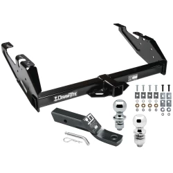 Trailer Tow Hitch For 88-00 Chevy GMC C/K Pickup Standard or Step Bumper Receiver w/ 1-7/8" and 2" Ball