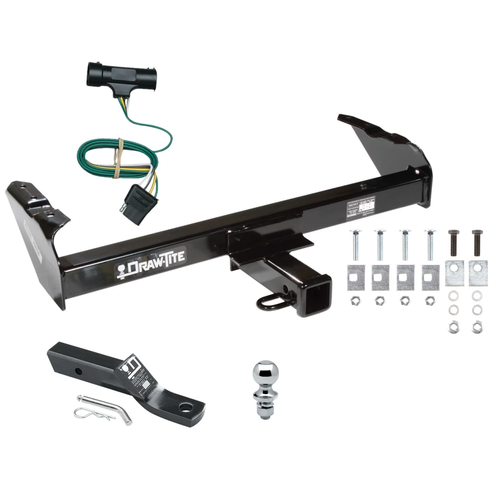 Trailer Tow Hitch For 67-84 GMC 73-84 Chevy C/K Pickup Complete Package w/ Wiring and 1-7/8" Ball