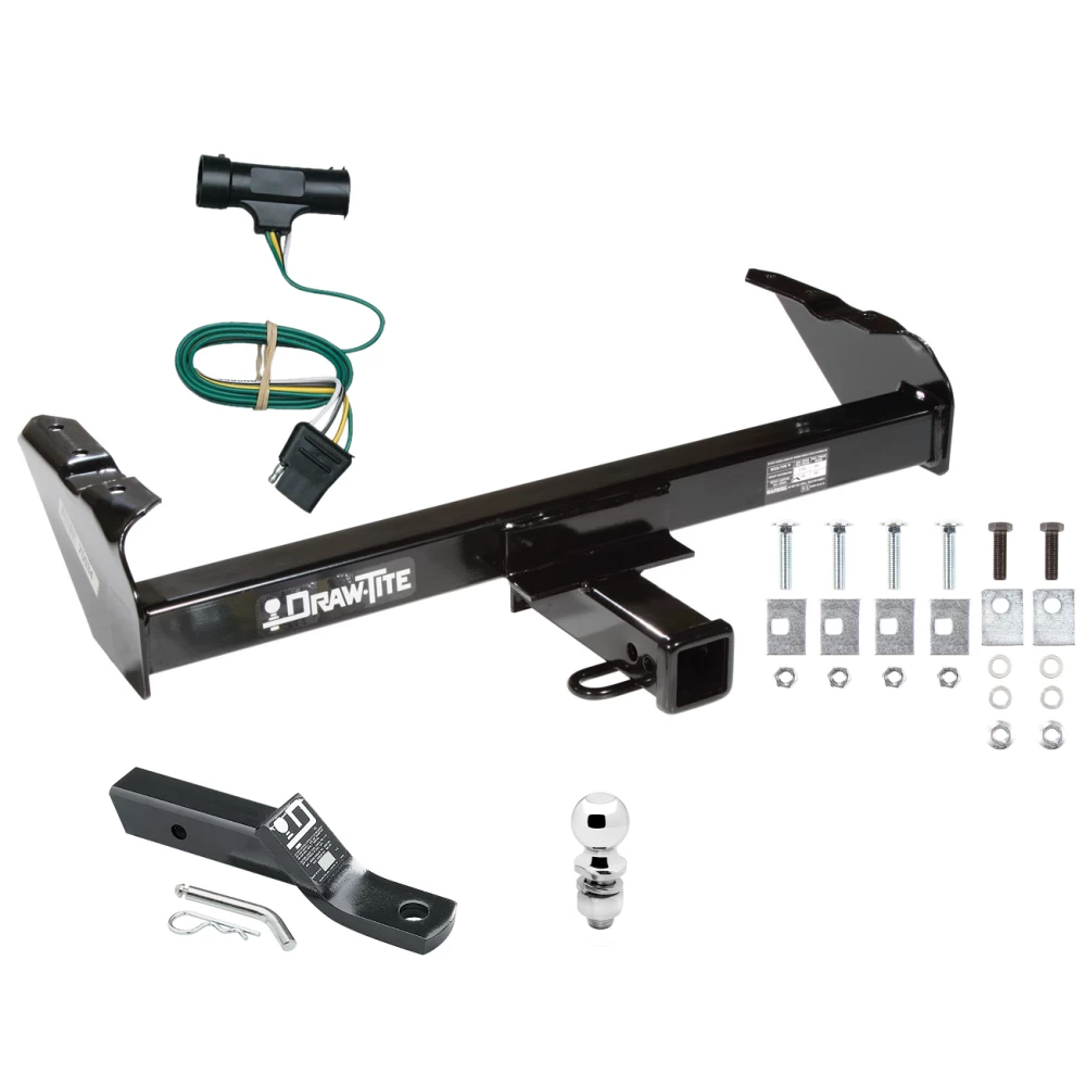 Trailer Tow Hitch For 75-84 Chevy GMC C/K 8Ft Standard or Step Bumper Complete Package w/ Wiring and 2" Ball