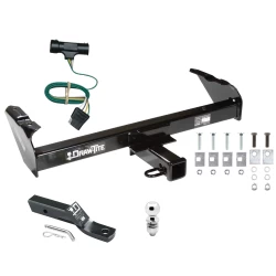 Trailer Tow Hitch For 75-84 Chevy GMC C/K 8Ft Standard or Step Bumper Complete Package w/ Wiring and 2" Ball