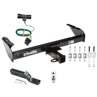 Trailer Tow Hitch For 75-84 Chevy GMC C/K 8Ft Standard or Step Bumper Complete Package w/ Wiring and 2" Ball