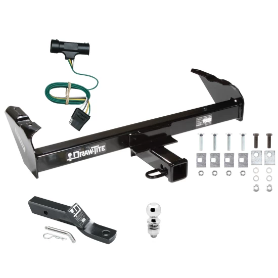 Trailer Tow Hitch For 75-84 Chevy GMC C/K 8Ft Standard or Step Bumper Complete Package w/ Wiring and 2" Ball