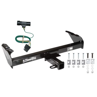 Trailer Tow Hitch For 75-84 Chevy GMC C/K 8Ft Standard or Step Bumper w/ Wiring Harness Kit