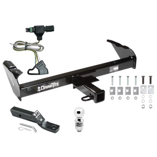 Trailer Tow Hitch For 85-86 88-91 Chevy GMC C/K Pickup Complete Package w/ Wiring and 2" Ball