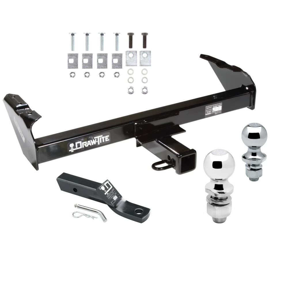 Trailer Tow Hitch For 63-91 Chevy GMC C/K 63-74 Ford F-100 F-250 F-350 69-75 International Receiver w/ 1-7/8" and 2" Ball