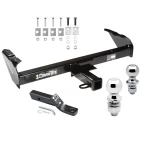Trailer Tow Hitch For 63-91 Chevy GMC C/K 63-74 Ford F-100 F-250 F-350 69-75 International Receiver w/ 1-7/8" and 2" Ball