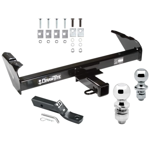 Trailer Tow Hitch For 63-91 Chevy GMC C/K 63-74 Ford F-100 F-250 F-350 69-75 International Receiver w/ 1-7/8" and 2" Ball