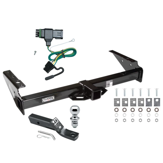Trailer Tow Hitch For 92-00 Chevy GMC Yukon Suburban Tahoe Escalade Complete Package w/ Wiring and 1-7/8" Ball