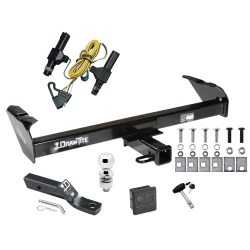 Trailer Tow Hitch For 86-93 Dodge D/W Series Ram Pickup Standard or Step Bumper Deluxe Package Wiring 2" Ball and Lock