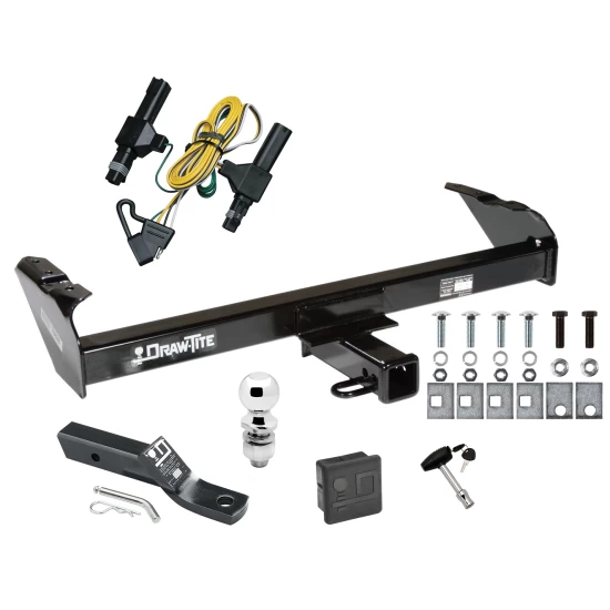 Custom Fit Trailer Hitch Wiring Harness (Plug & Play) 2" Drop Ball-Mount w/ Pin/Clip 2" Chrome Ball Security Lock Pin Rubber Hitch Plug Cover Installation Hardware Installation Instructions 75038 118317 23 63845 580407 7010 Draw-Tite Trailer Trailer Tow Hitch For 86-93 Dodge Pickup Deluxe Package Wiring 2" Ball and Lock