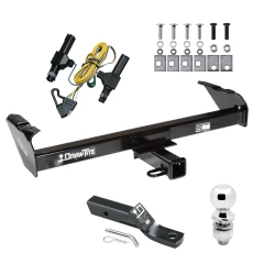 Trailer Tow Hitch For 86-93 Dodge D/W Series Ram Pickup Standard or Step Bumper Complete Package w/ Wiring and 2" Ball