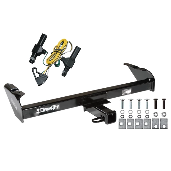 Trailer Tow Hitch For 86-93 Dodge D/W Series Ram Pickup Standard or Step Bumper w/ Wiring Harness Kit