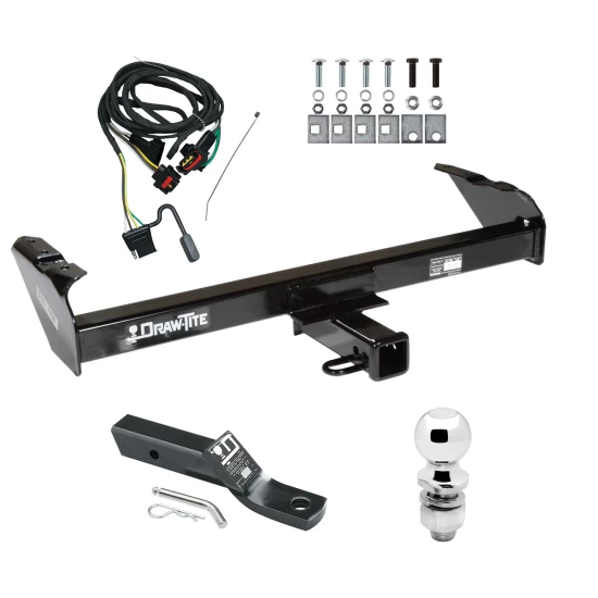 Trailer Tow Hitch For 04-04 Dodge Dakota All Models Complete Package w/ Wiring and 2" Ball
