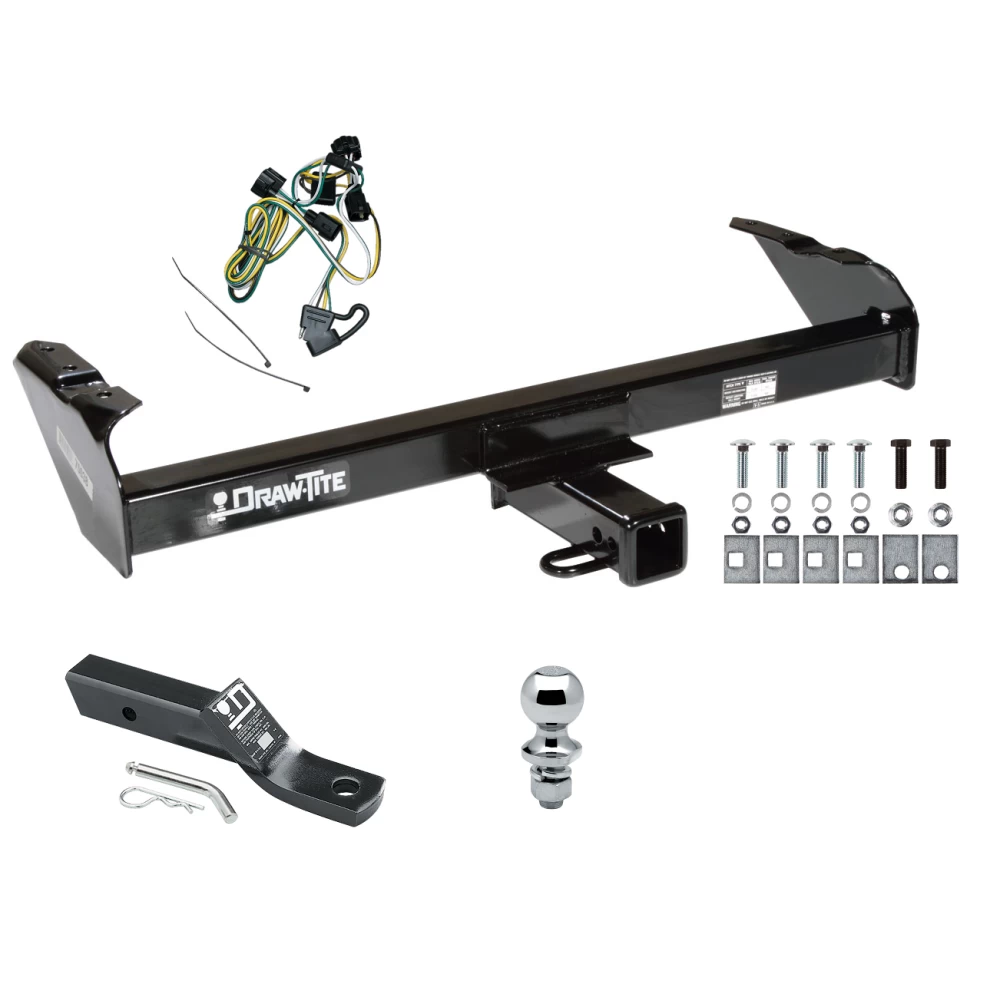 Custom Fit Trailer Hitch Wiring Harness (Plug & Play) 2" Drop Ball-Mount w/ Pin/Clip 1-7/8" Chrome Ball Installation Hardware Installation Instructions 75038 118329 23 63816 Draw-Tite Trailer Tow Hitch 97-03 Dodge Dakota Complete Package Wi Trailer Tow Hitch For 97-03 Dodge Dakota Complete Package w/ Wiring and 1-7/8" Ball