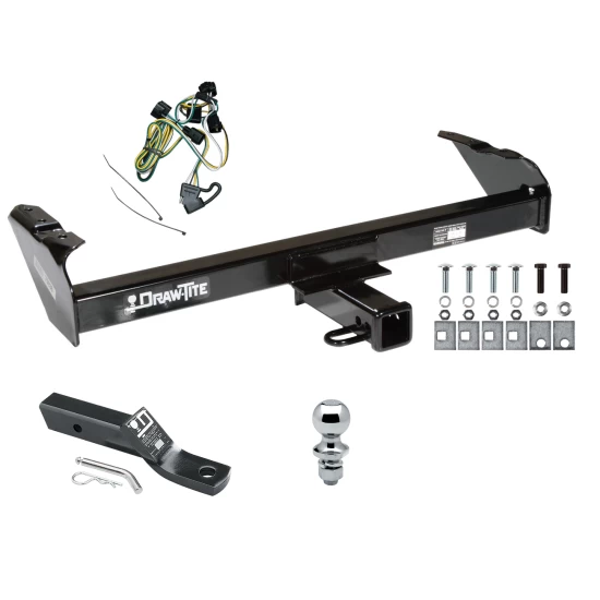 Custom Fit Trailer Hitch Wiring Harness (Plug & Play) 2" Drop Ball-Mount w/ Pin/Clip 1-7/8" Chrome Ball Installation Hardware Installation Instructions 75038 118329 23 63816 Draw-Tite Trailer Tow Hitch 97-03 Dodge Dakota Complete Package Wi Trailer Tow Hitch For 97-03 Dodge Dakota Complete Package w/ Wiring and 1-7/8" Ball